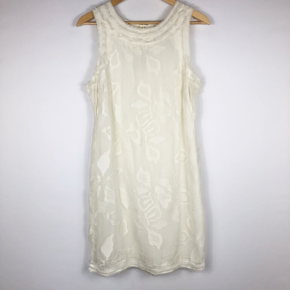 M.S.S.P. Cream Sleeveless Dress Sheer